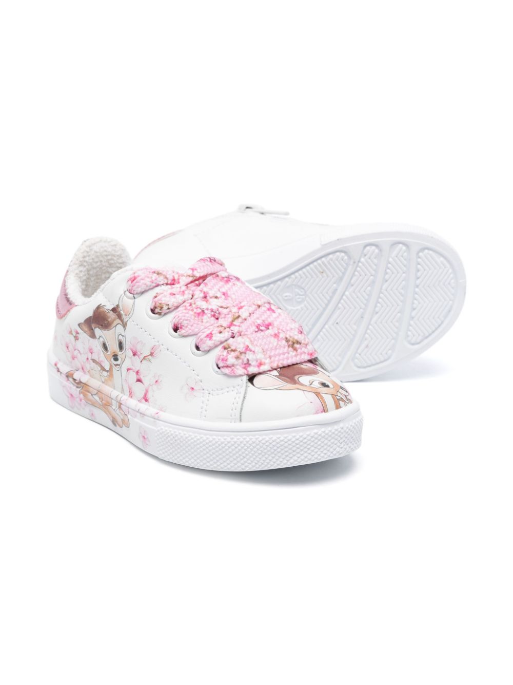 Monnalisa x Disney sneakers met Bambi-print - Wit