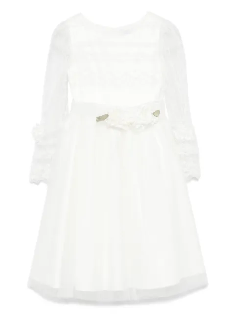 Monnalisa floral-embroidered dress