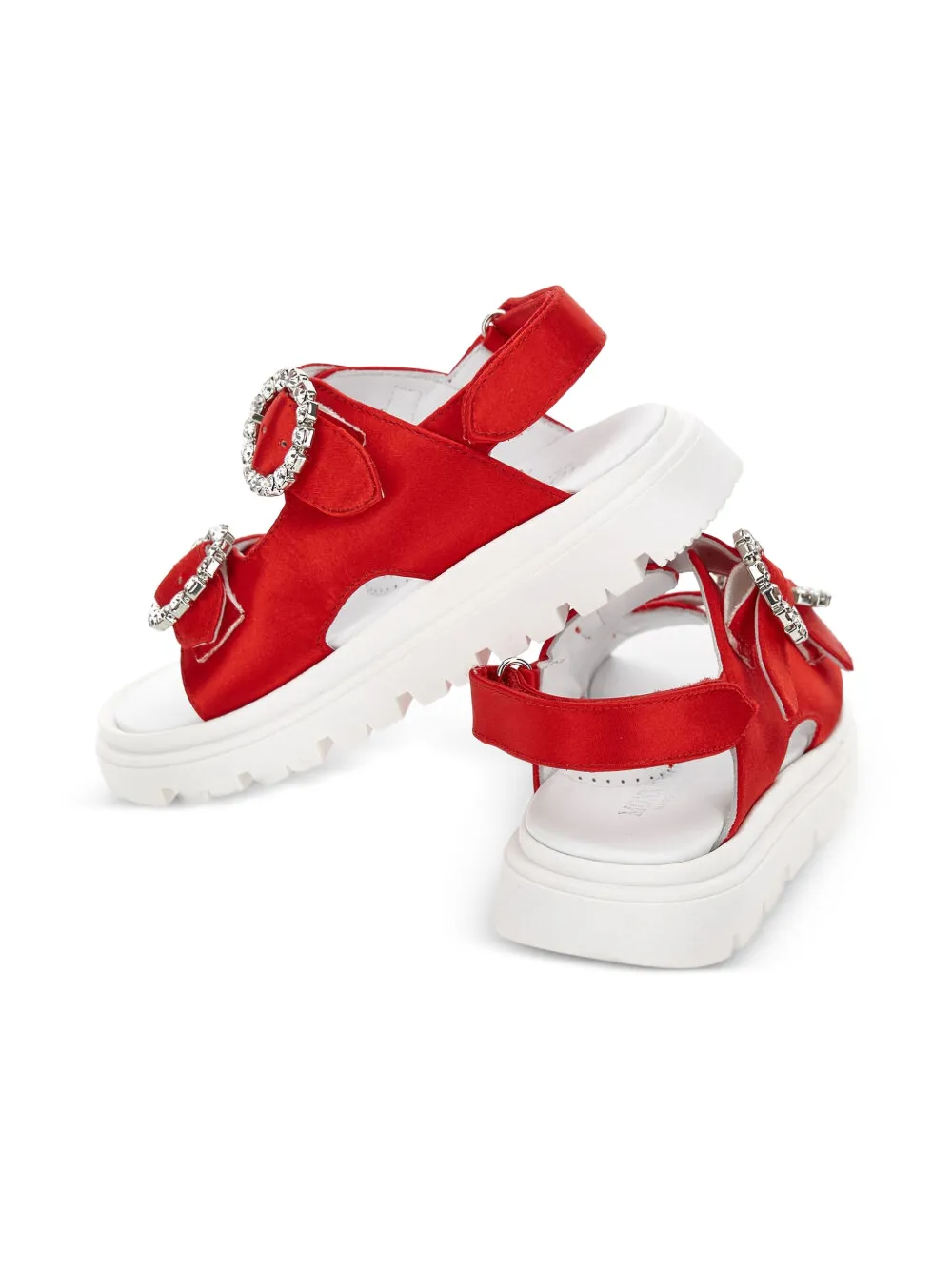 Monnalisa Sandalen met plateauzool en gesp Rood