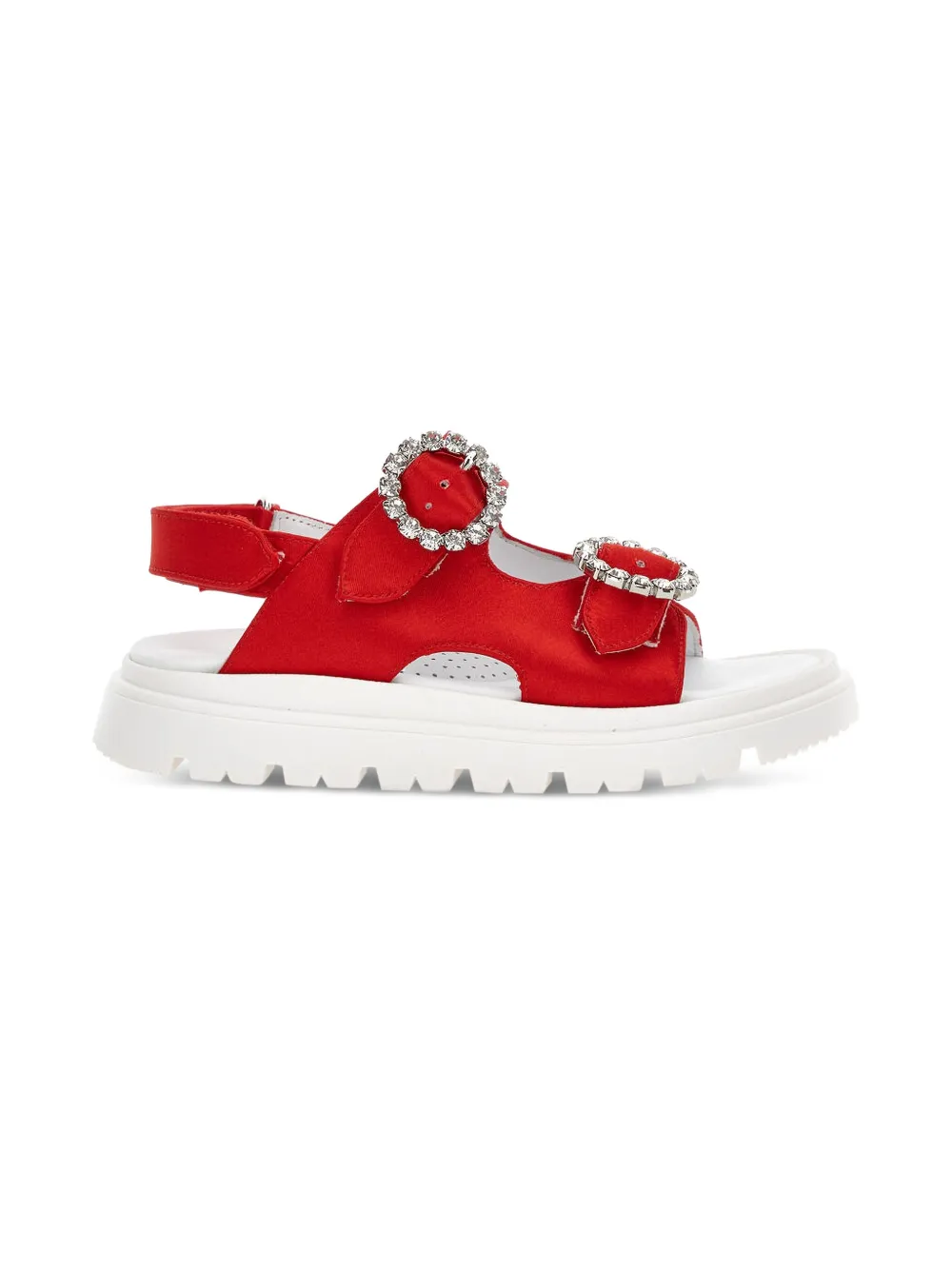 Monnalisa Sandalen met plateauzool en gesp Rood