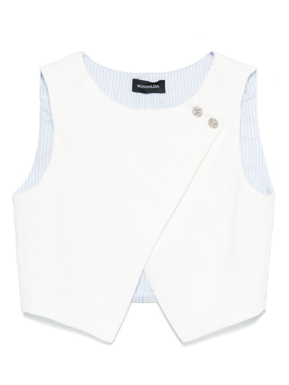 Monnalisa crepe waistcoat - White