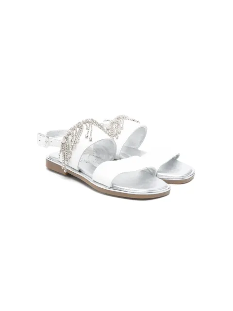 Monnalisa crystal-fringes sandals