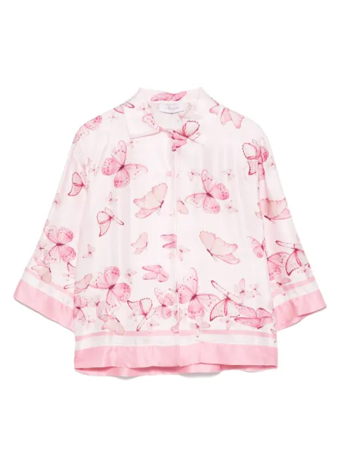 Monnalisa camisa con mariposas estampadas