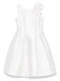 Monnalisa floral-appliqué dress - White