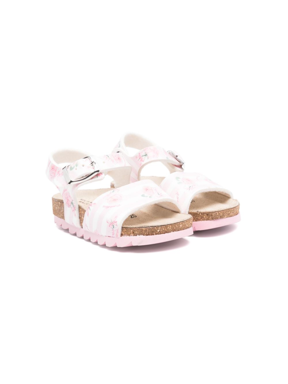 Monnalisa Sandalen met bloe print Roze