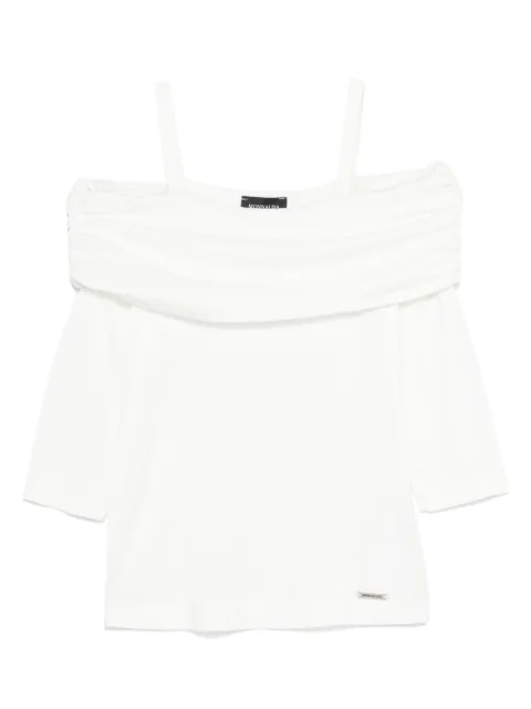 Monnalisa top con bordes plegados