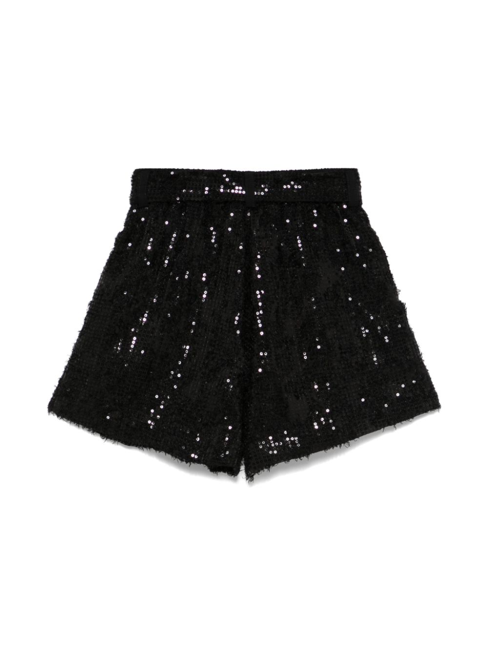 Monnalisa Shorts met pailletten - Zwart