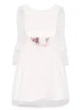 Monnalisa floral-embroidery dress - Pink