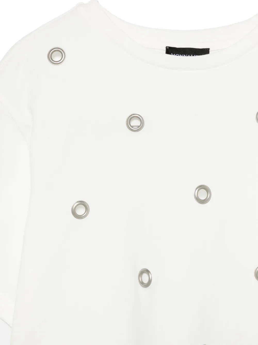 Monnalisa T-shirt met ringlets Wit