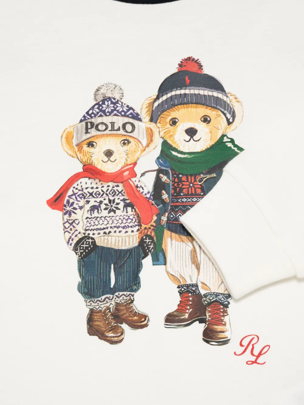 POLO RALPH LAUREN KIDS Sweater met teddybeerprint Wit