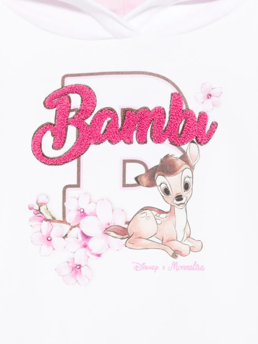 Monnalisa x Disney hoodie met Bambi-print Wit