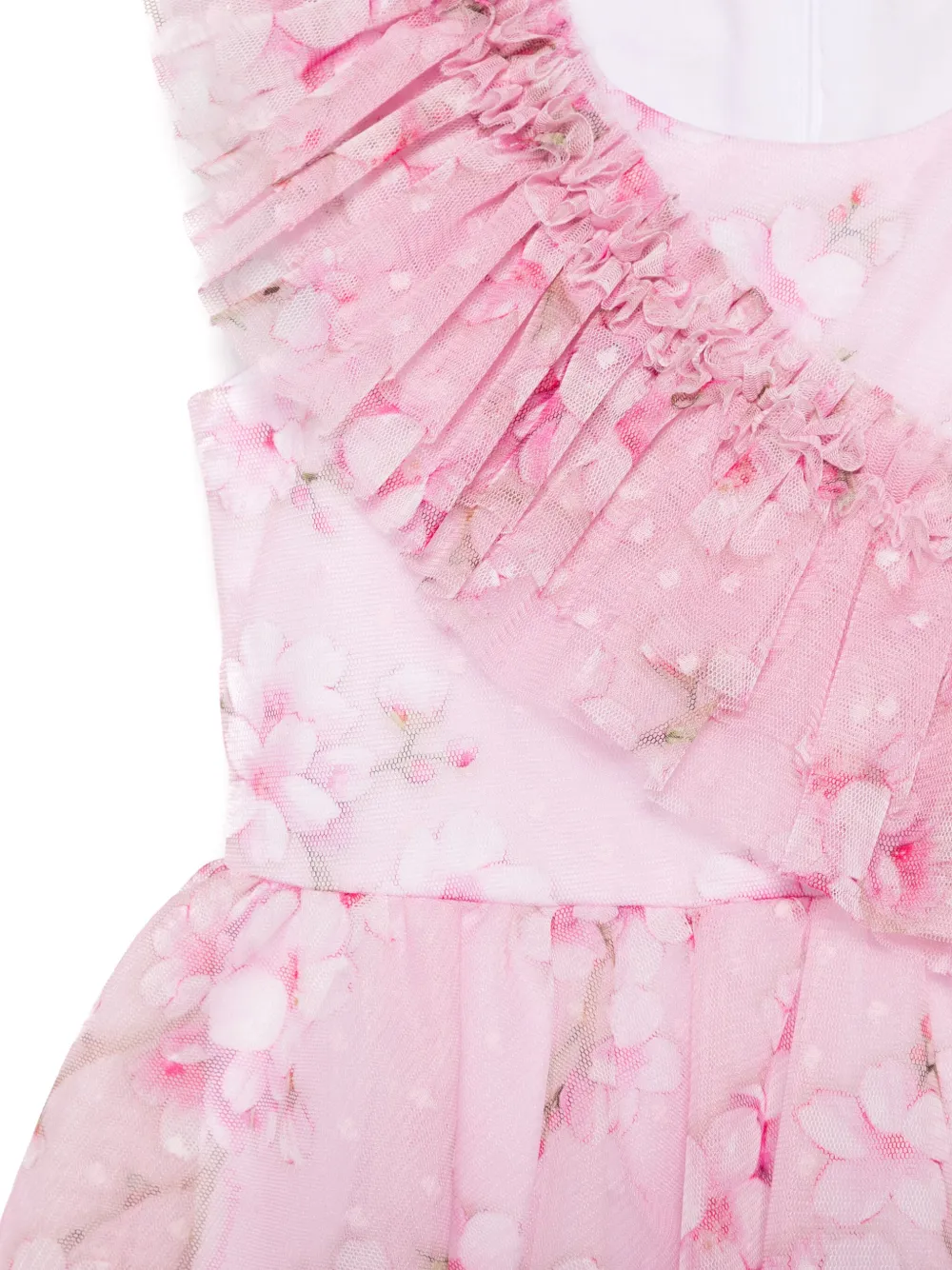 Monnalisa Jurk met bloemenprint Roze