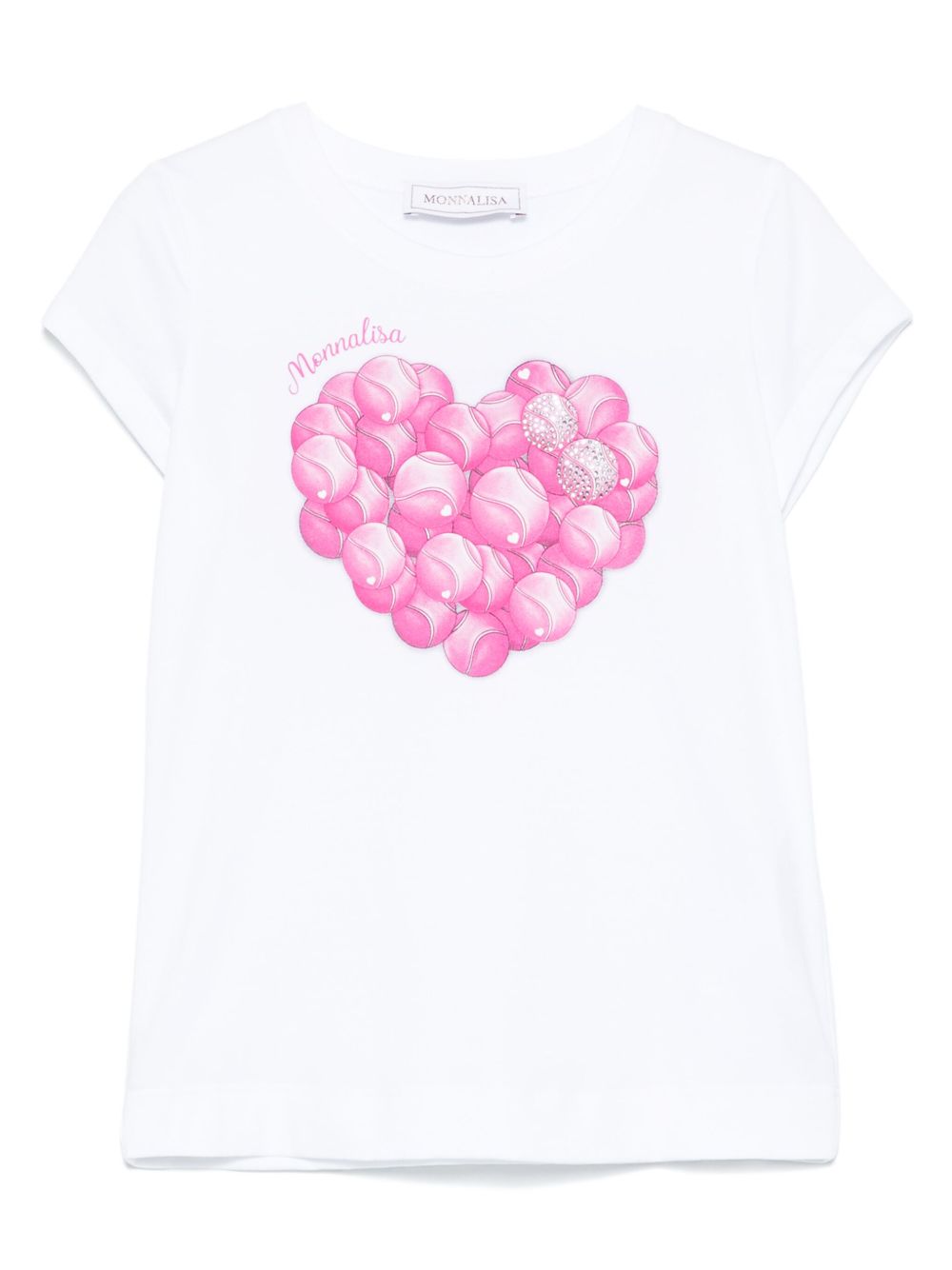 MONNALISA HEART-PRINT T-SHIRT