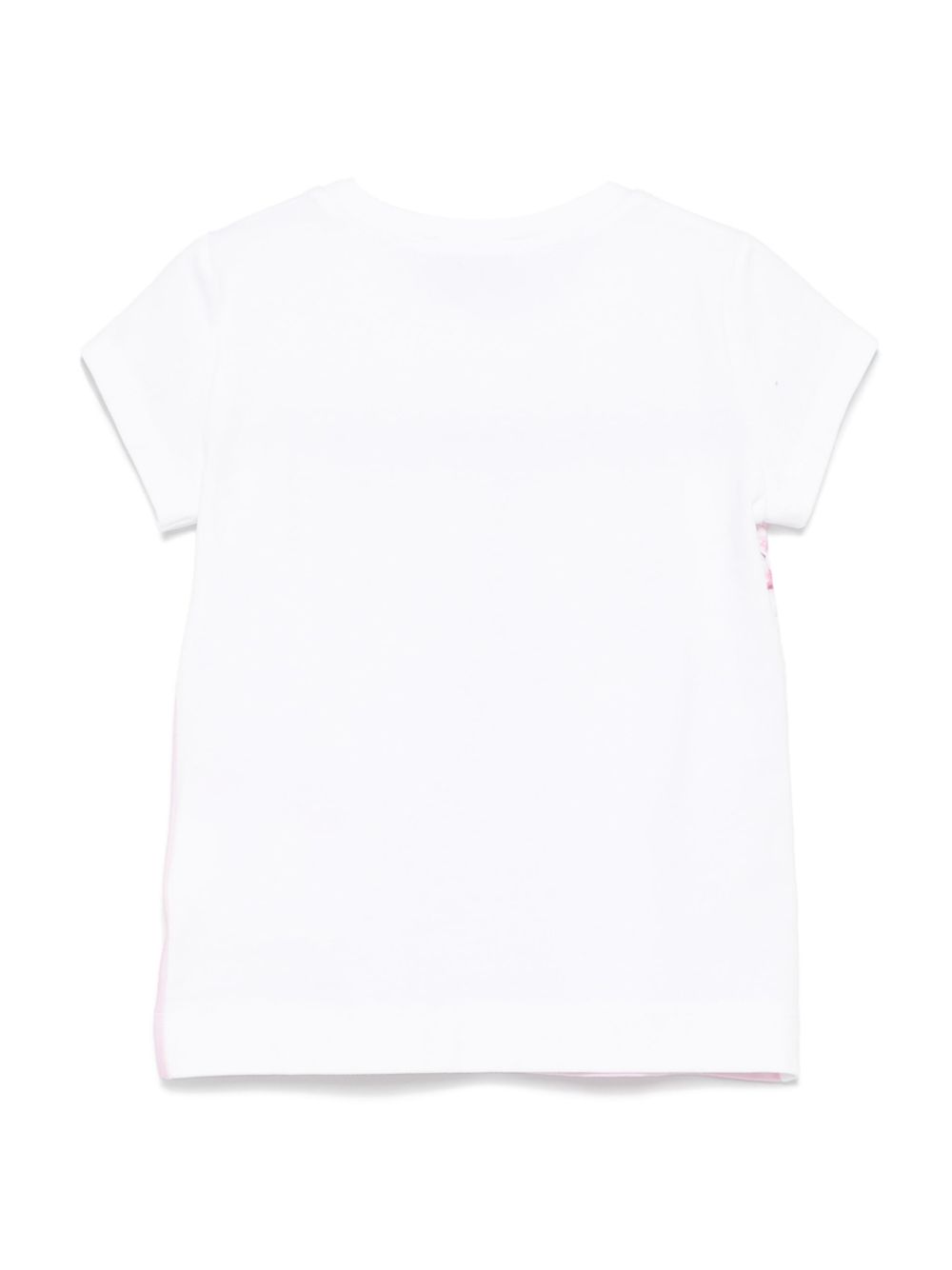 Monnalisa T-shirt met kristallen logo - Wit