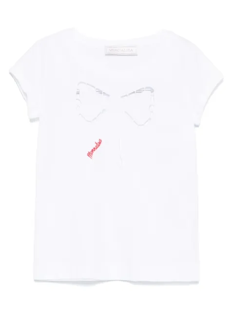 Monnalisa playera con moño bordado