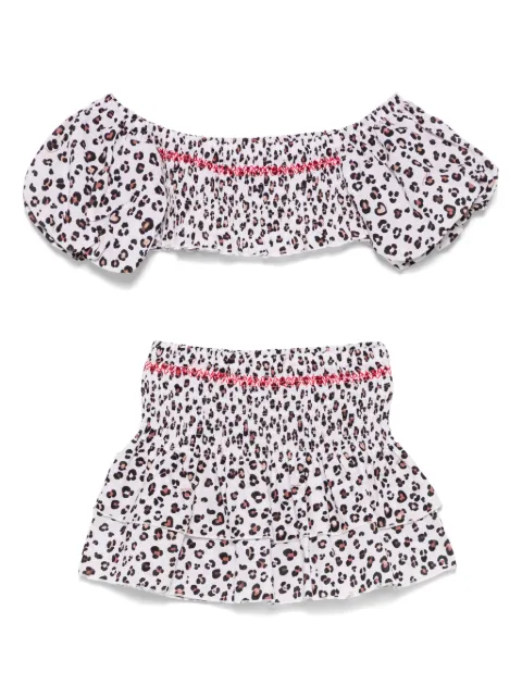 Monnalisa leopard-print skirt set