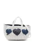 Monnalisa heart-motif cross body bag - White