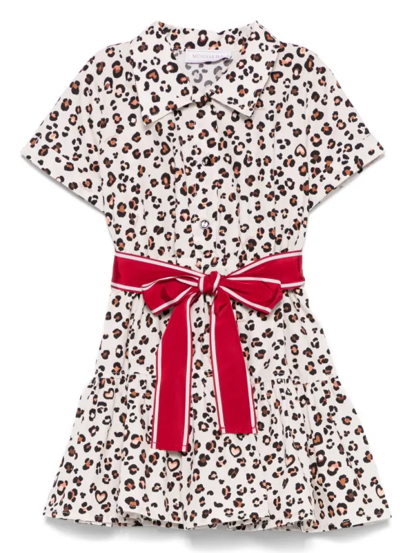 Monnalisa leopard-print Dress White FARFETCH UK
