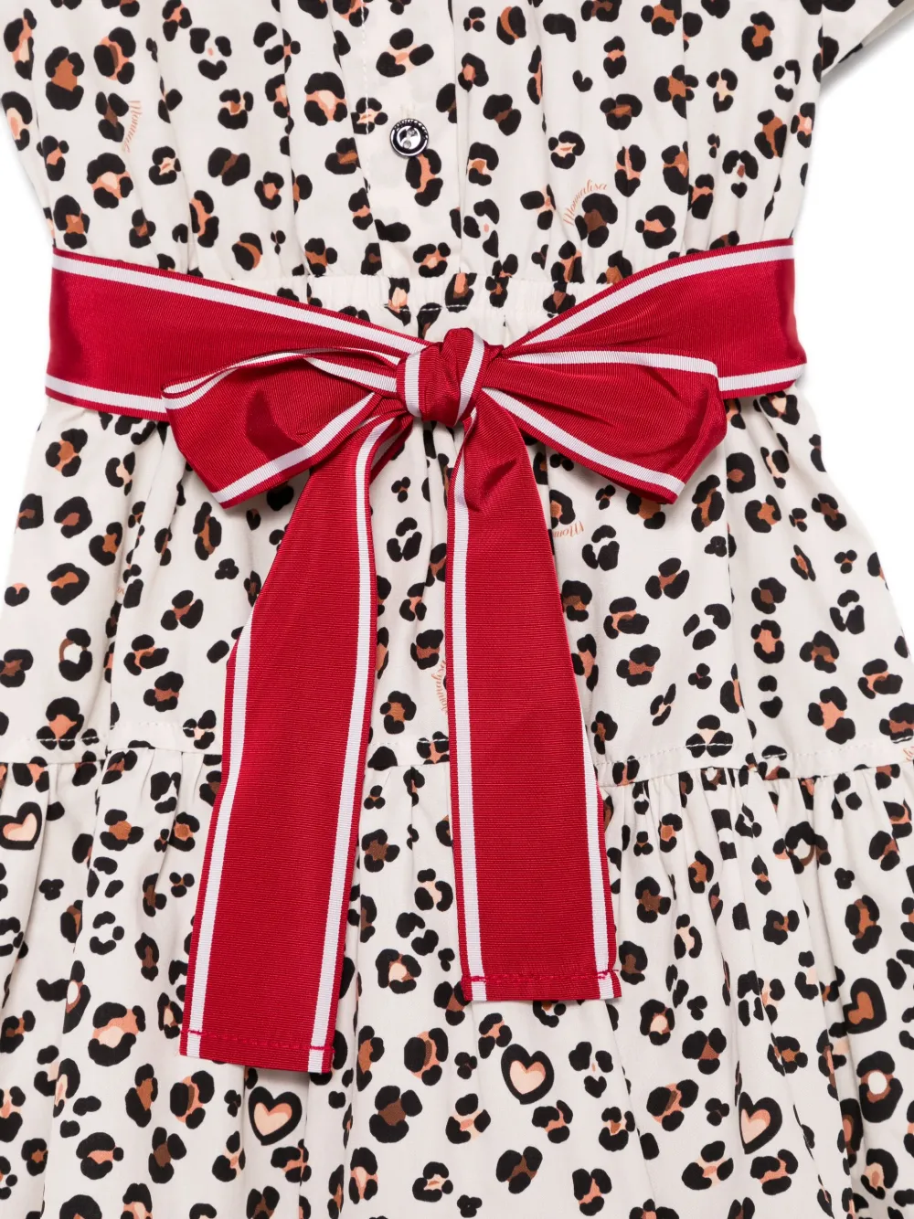 Monnalisa Jurk met luipaardprint Wit