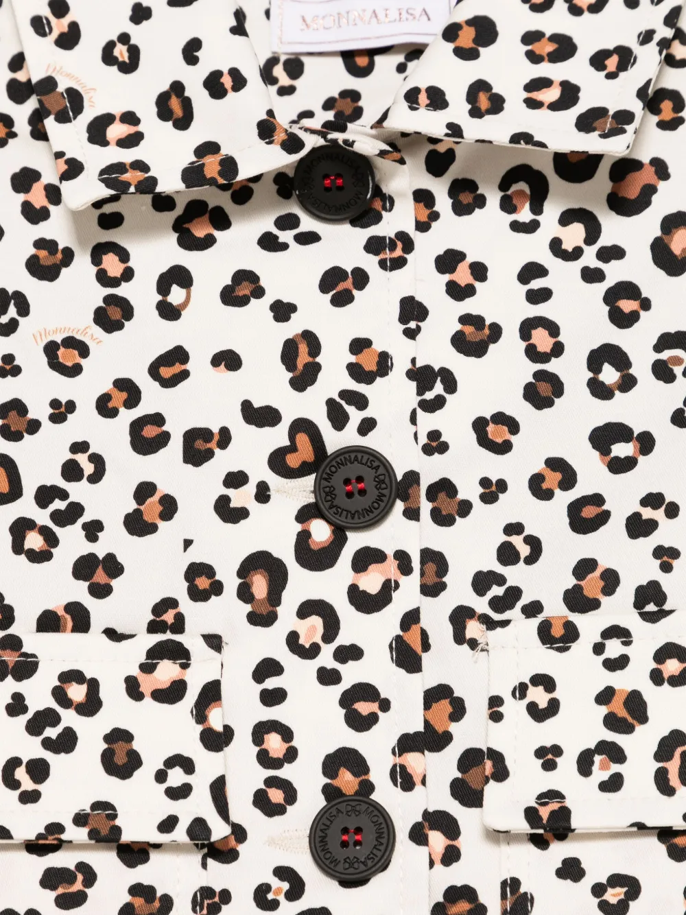 Monnalisa Jack met luipaardprint Wit