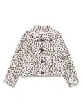 Monnalisa leopard-print jacket - White