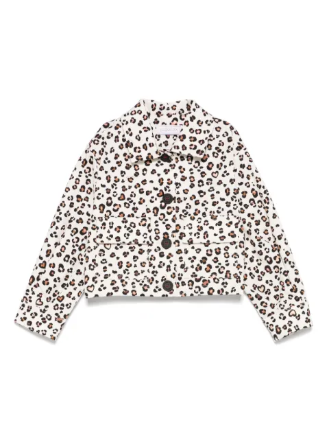 Monnalisa chamarra con estampado de leopardo