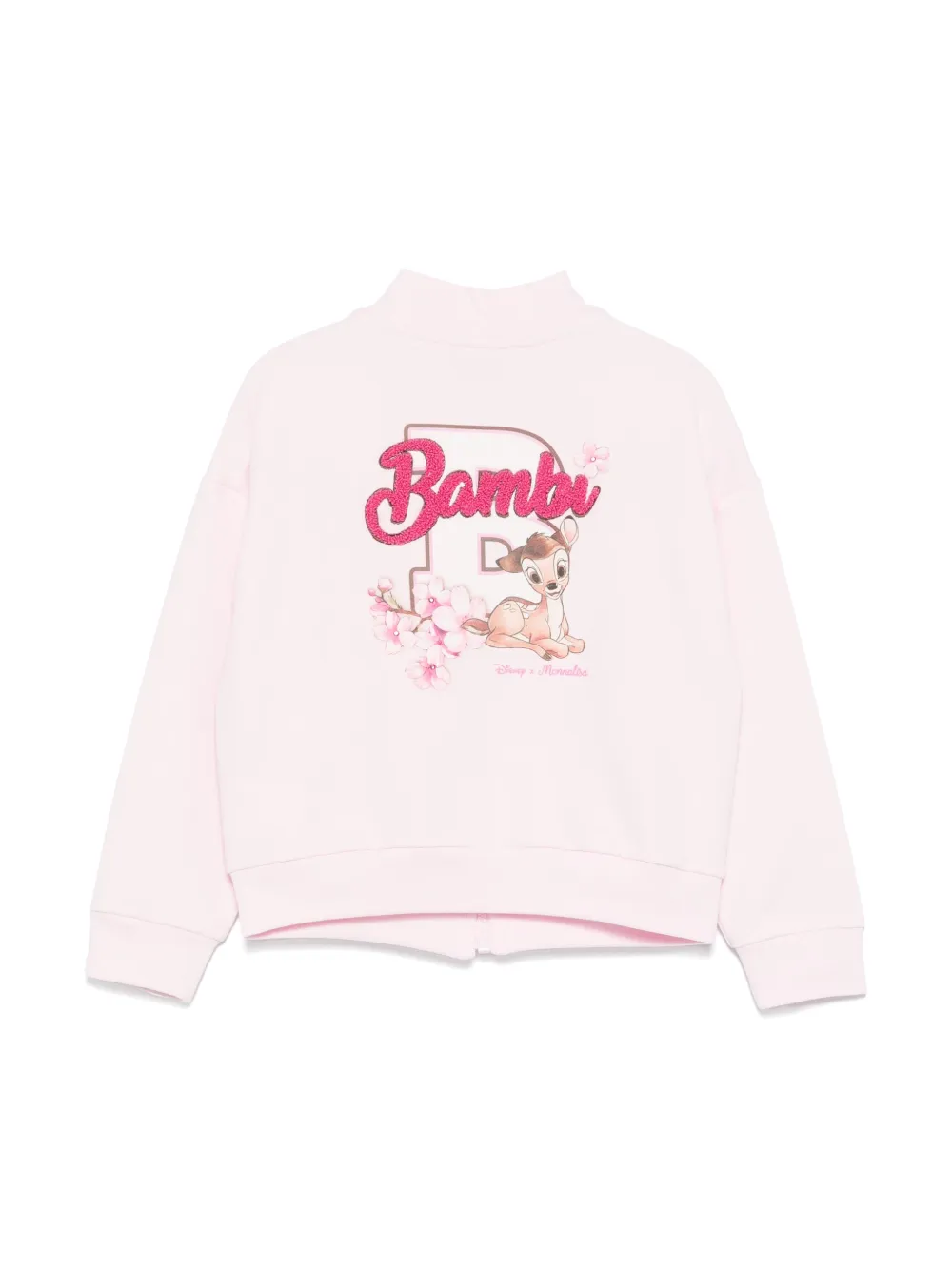 Monnalisa x Disney sweater met Bambi-print - Roze