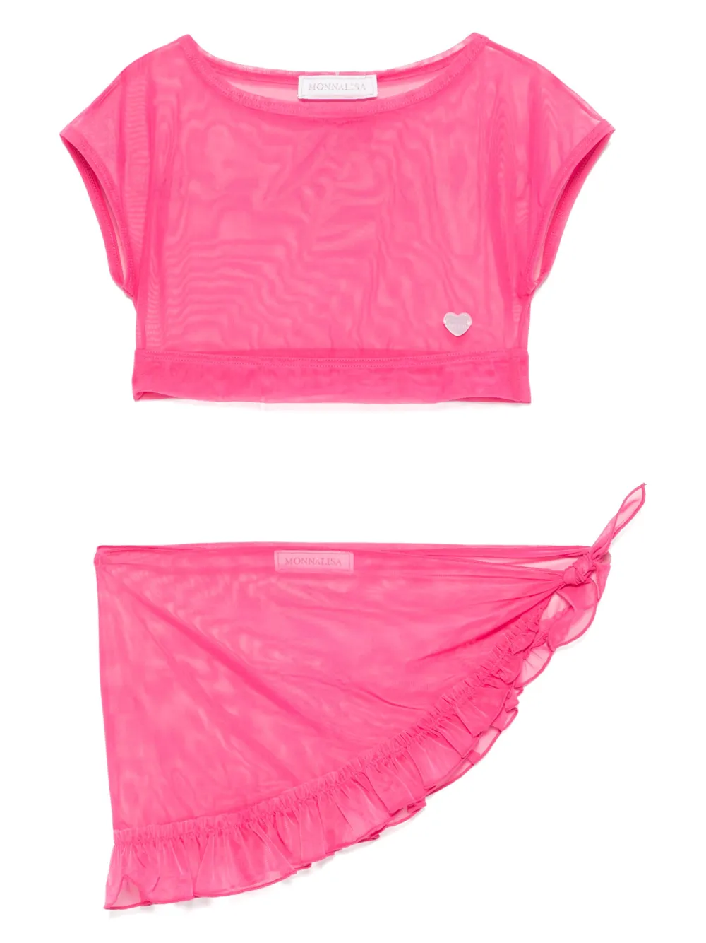 Monnalisa mesh beach set | Pink | Image 1