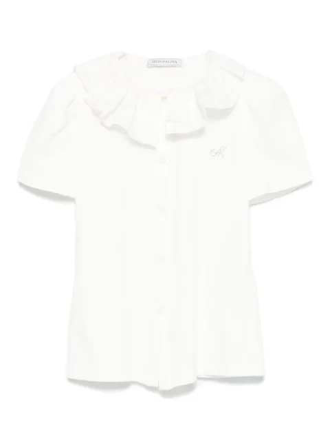 Monnalisa ruffle-collar shirt