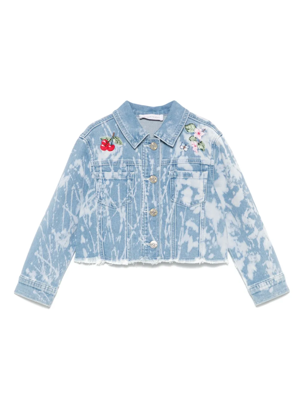 Monnalisa Shorts met gebleekt effect Blauw