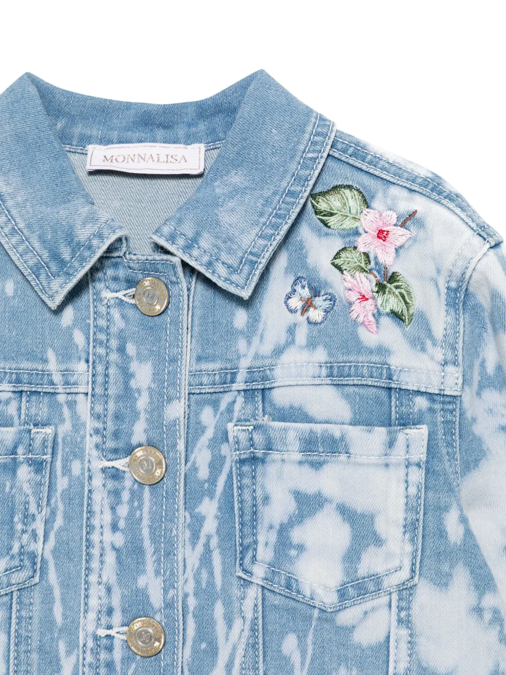 Monnalisa Shorts met gebleekt effect Blauw