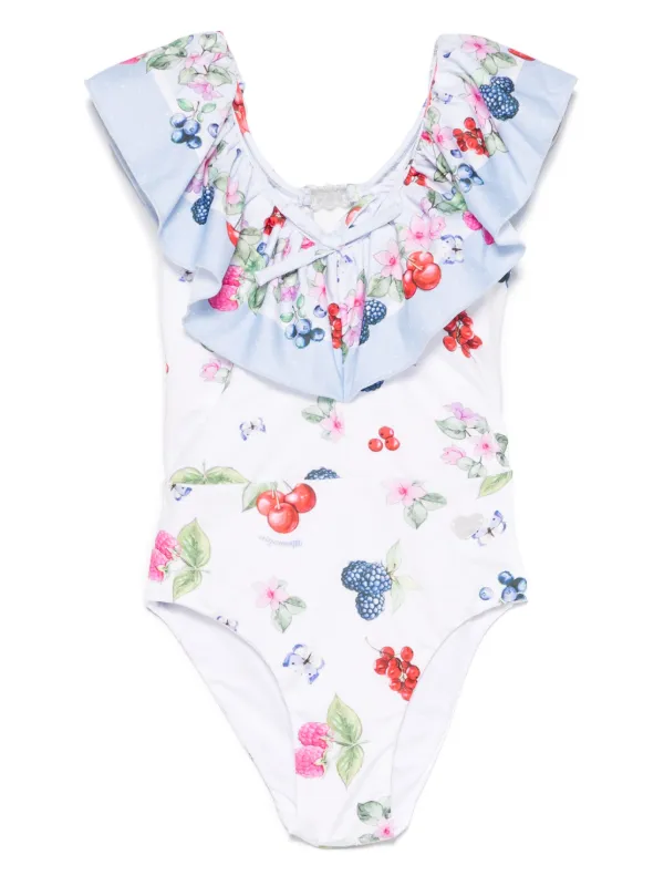 Monnalisa Traje De Baño Estampado Blanco FARFETCH CO