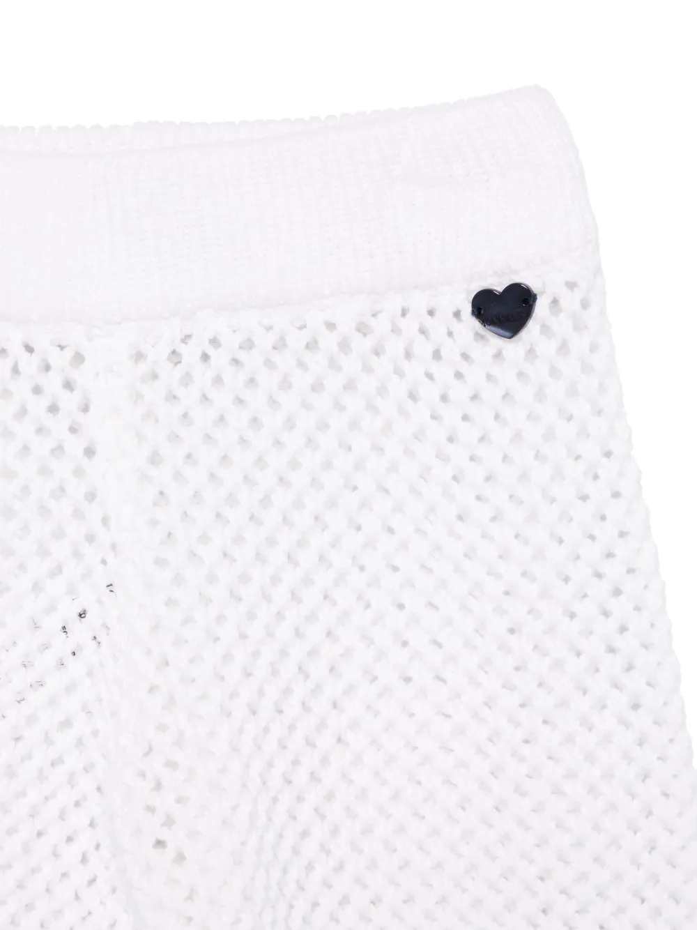 Monnalisa Opengebreide top en shorts Wit