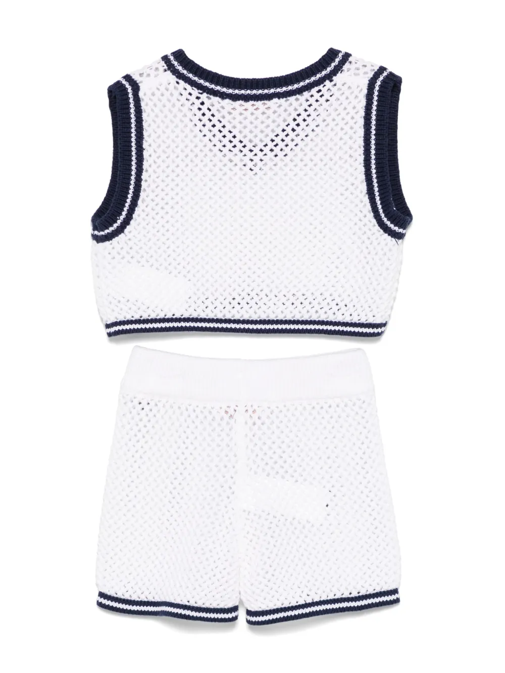 Monnalisa open-knit shorts set | Short Sets | Image 2