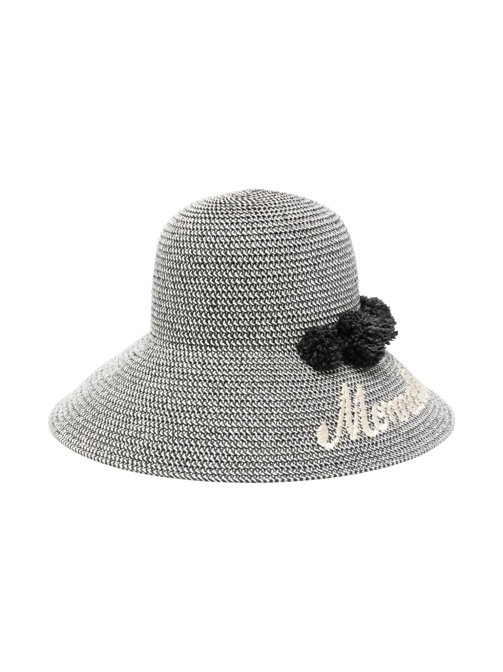 Monnalisa floral-appliqué hat | Black | Image 1