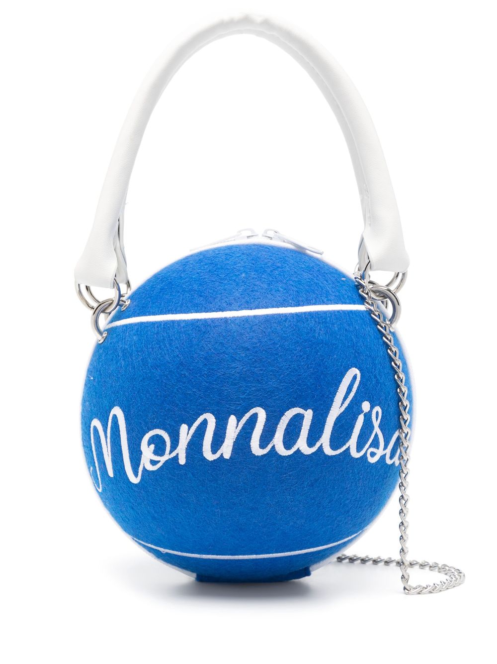 Monnalisa logo-embroidered tote bag - Blue