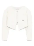 Monnalisa faux-leather jacket - White