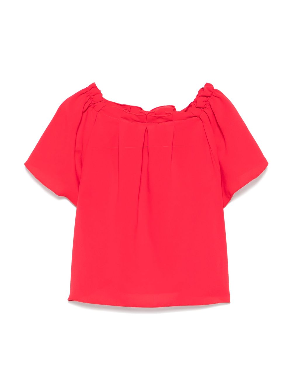 Monnalisa Shirt met ruches afwerking - Rood