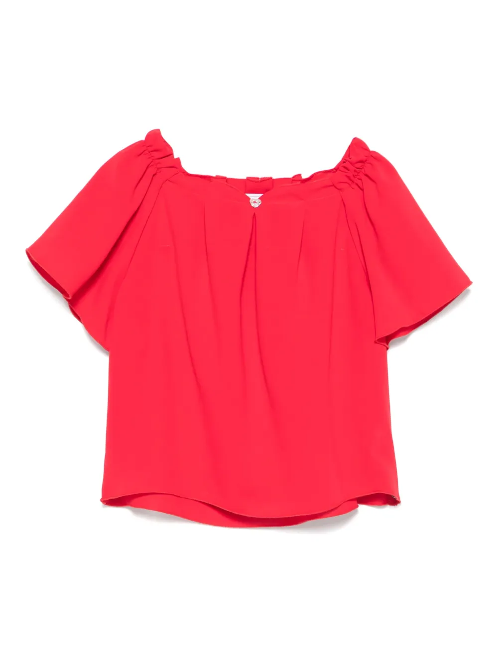 Monnalisa Shirt met ruches afwerking Rood