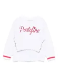 Monnalisa Portofino-embroidered sweatshirt - White