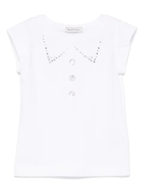 Monnalisa crystal-embellished T-shirt