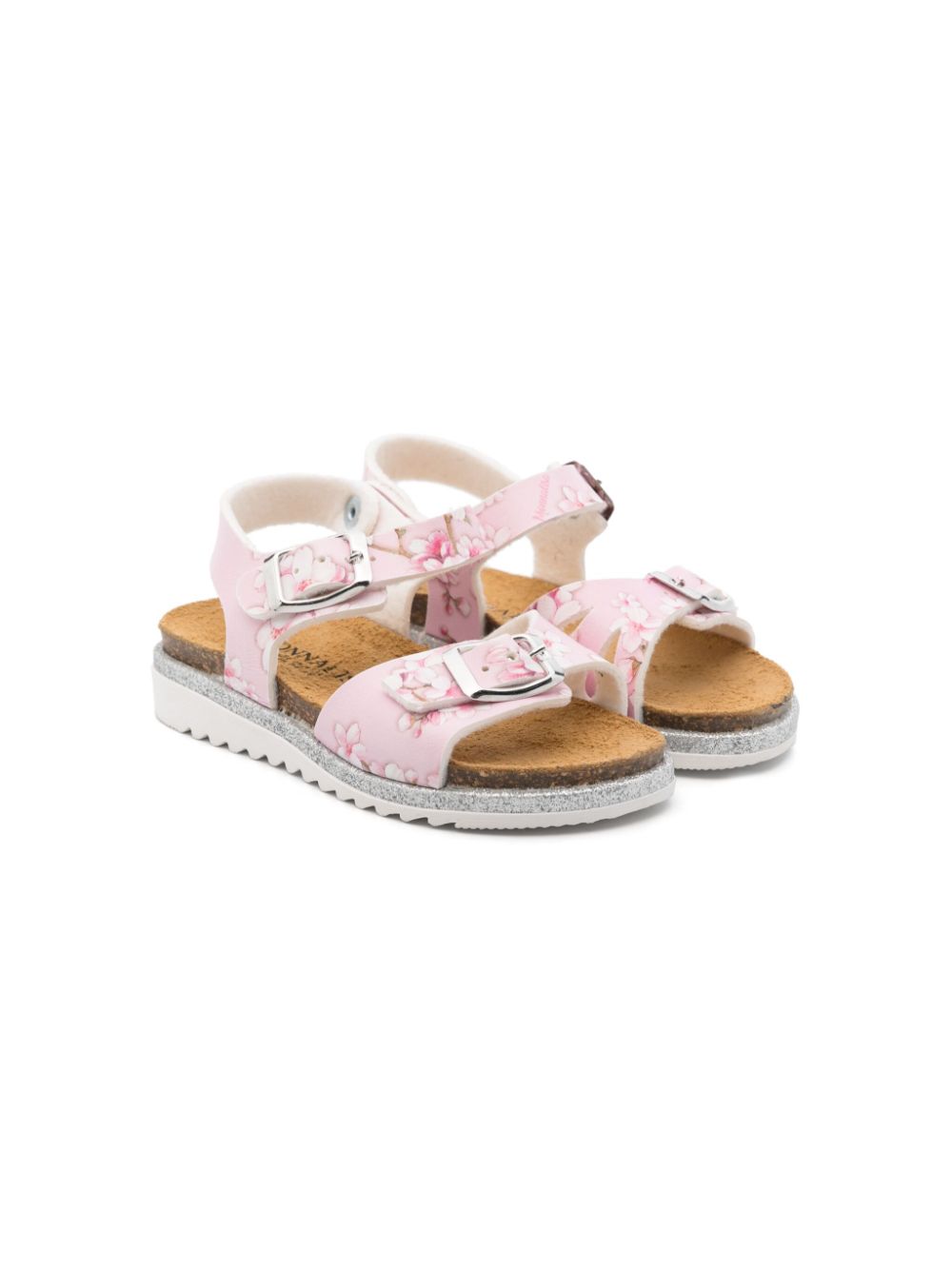 Monnalisa Sandalen met bloe print Roze