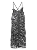 Monnalisa lamé-effect dress - Silver