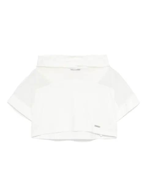 Monnalisa mesh-panel hoodie