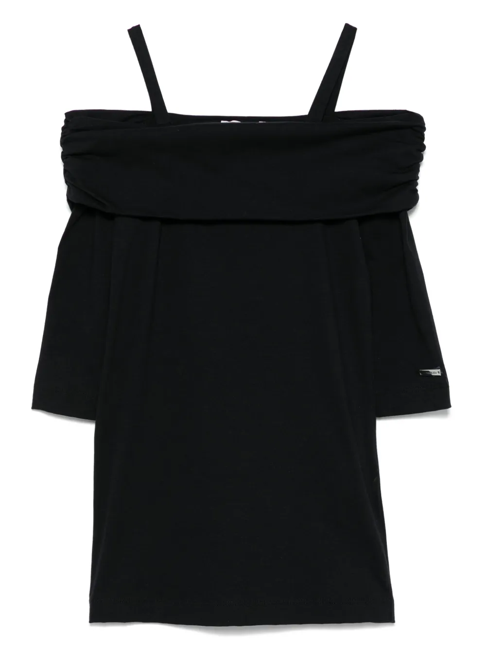 Monnalisa Off-shoulder jurk Zwart