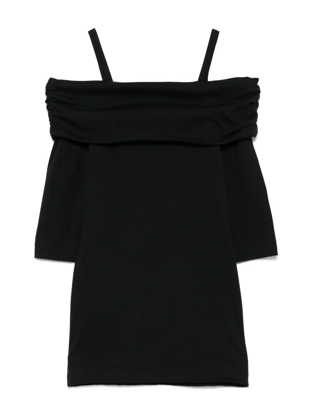 Monnalisa Off-shoulder jurk - Zwart