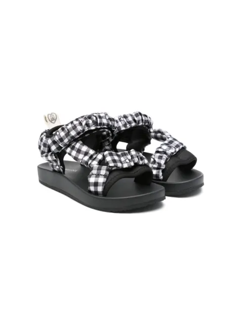 Monnalisa sandalias con motivo de cuadros gingham