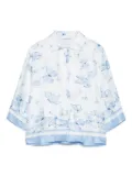 Monnalisa butterfly-print shirt - Blue