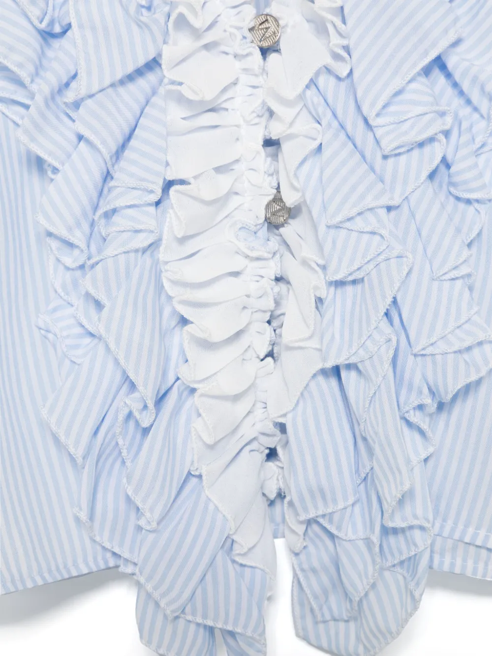 Monnalisa Gestreept shirt met ruches Blauw