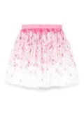 Monnalisa butterfly-print skirt - Pink